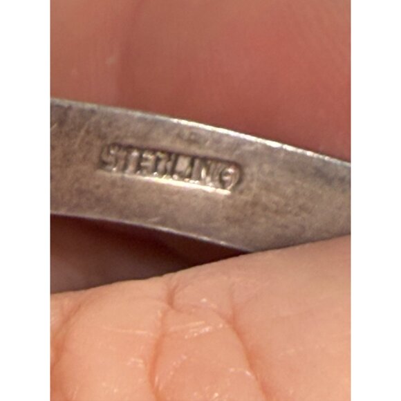 Vintage Small Royston Turquoise & Sterling Silver Handcrafted Cuff Bracelet - Picture 4 of 8